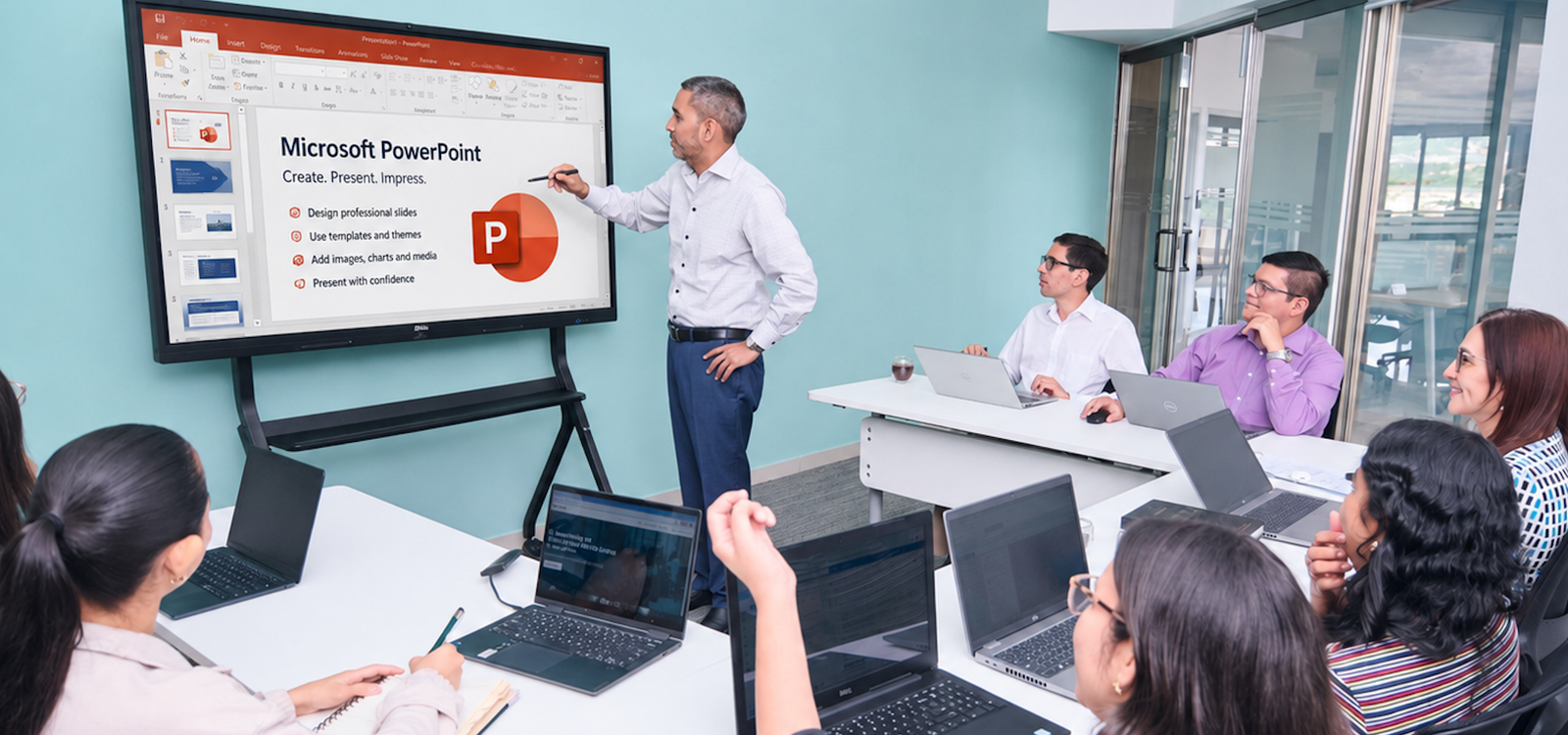 Professional presentation skills course in Cardiff helping learners develop confident workplace presentation and communication skills